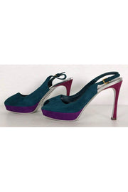 Current Boutique-Yves Saint Laurent - Multicolor Slingback Pumps Sz 8.5