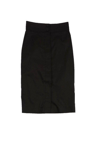 Current Boutique-Yves Saint Laurent - Army Green Cotton Suit Skirt Sz 4
