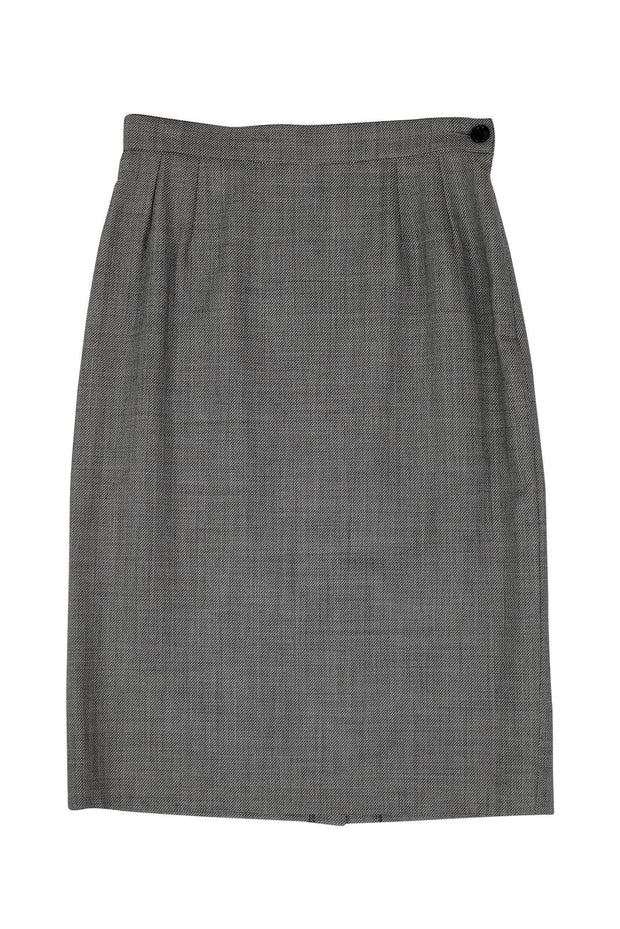 Current Boutique-Yves Saint Laurent - Vintage Black & White Skirt Sz 8