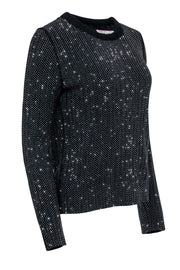 Current Boutique-Zadig & Voltaire - Black & Rhinestone Crew Neck Sweater Sz M