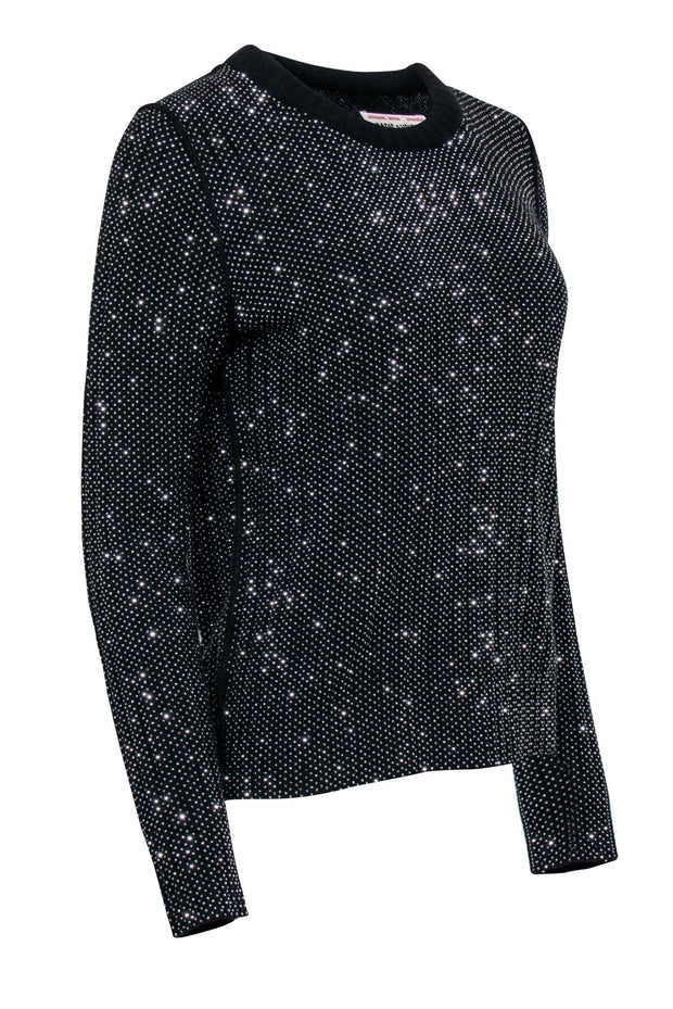 Current Boutique-Zadig & Voltaire - Black & Rhinestone Crew Neck Sweater Sz M